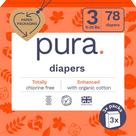 Fraldas Pura Size 3 Ecológicas - Sem Cloro - 9 a 20 Libras