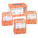 Fraldas Pura Size 6 Ecológicas, Hipoalergênicas e Orgânicas - Pacote com 54 Unidades