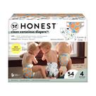 Fraldas The Honest Company Clean Conscious Tamanho 4 (22-37 lbs) - Pacote com 54 Unidades