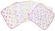 Fraldinha De Boca Estampada Luxo 33x33 Com Crochê Kit C/ 10