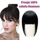 Franja Aplique Tic Tac Cabelo Humano Natural - Preto Franja Aplique Tic Tac Cabelo Humano Natural - Preto