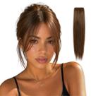 Franja Castanho Lisa Natural Idêntico Cabelo Humano Premium -