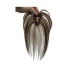 Franja De Cabelo Humano Natural Castanho Escuro Para Mulheres, Extensões Com Base De Renda Fina E