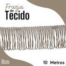 Franja De Tecido Bege Areia - 10Mm Rolo Com 10 Metros - Nybc
