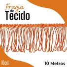 Franja De Tecido Laranja - 10Mm Rolo Com 10 Metros - Nybc