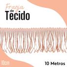 Franja De Tecido Salmão - 10Mm Rolo Com 10 Metros - Nybc