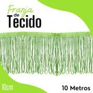 Franja De Tecido Verde Folha - 10Mm Rolo Com 10 Metros - Nybc