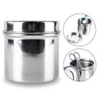 Frasco Armazenamento Aço Inox 8CM Gaze Algodão Consultório