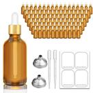 Frasco conta-gotas Bumobum, vidro âmbar de 60 ml com tampa dourada, pacote com 99 unidades