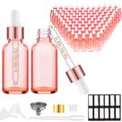Frasco conta-gotas de vidro PrettyCare 30 ml (pacote com 99) rosa rosa