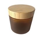 Frasco cosmético BEECO GIF2U com tampa de bambu 500ml/500g de PET recarregável