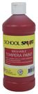 Frasco de 473 ml lavável Paint School Smart Tempera Red Frasco de 473 ml lavável Paint School Smart Tempera Red