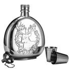 Frasco de aço inoxidável de 500 ml com copos e funil Frasco de aço inoxidável de 500 ml com copos e funil