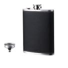 Frasco de aço inoxidável Hip Flask 240 ml com couro Litchi e funil Frasco de aço inoxidável Hip Flask 240 ml com couro Litchi e funil
