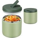 Frasco de alimentos Pawtong Isolated Vacuum 560ml verde à prova de vazamentos