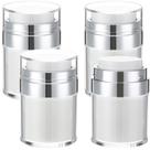 Frasco de bomba Airless Nuenen 100mL (pacote com 4) recarregável branco Frasco de bomba Airless Nuenen 100mL (pacote com 4) recarregável branco