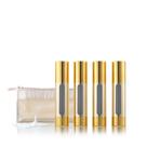 Frasco de bomba cosmética XQNCBY Gold 50ml recarregável com bolsa de viagem
