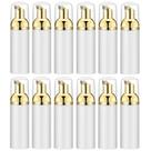Frasco de bomba de espuma Lil Ray 60 ml branco para xampu para cílios, 12 unidades