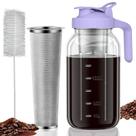 Frasco de cafeteira Cold Brew JunvPic 1.9L com filtro de aço inoxidável