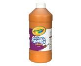 Frasco de compressão Tempera Paint Crayola lavável laranja de 946 ml