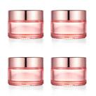 Frasco de creme de vidro Furnido 30ml/1oz rosa com tampa rosa-dourada Frasco de creme de vidro Furnido 30ml/1oz rosa com tampa rosa-dourada
