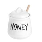 Frasco de mel HAOTOP de porcelana com tampa e concha de mel 350mL