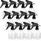 Frasco de spray Bekith 250 mL (8 onças) de plástico com gatilho preto x12