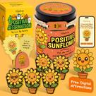 Frasco de suporte de girassol positivo STOFINITY com 60 notas