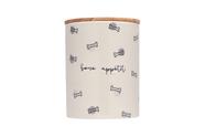 Frasco de tratamento Pearhead Bone Appetite Ceramic & Wood 32 onças