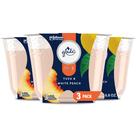 Frasco de vela perfumado Glade Yuzu & White Peach, 200 ml, pacote com 3