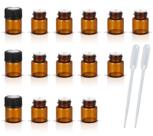 Frasco de vidro AFMNQZ, pacote com 50, 1 mL, âmbar com redutor de orifício e tampa