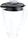 Frasco de vidro Blender Oster 1.4L, tampa, preto e transparente