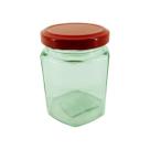 Frasco de Vidro Com Tampa Vermelha 180ml