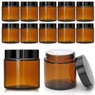 Frasco de vidro Encheng Amber 120 mL (4 onças) com forros internos e tampas x25