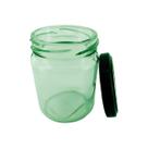 Frasco de Vidro Hermético Circular com Tampa Preta 100ml