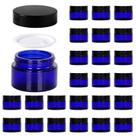 Frasco de vidro Hoa Kinh 30mL azul com tampa, pacote com 25 para cosméticos Frasco de vidro Hoa Kinh 30mL azul com tampa, pacote com 25 para cosméticos