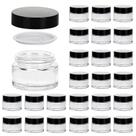Frasco de vidro Hoa Kinh 30mL com tampa, pacote com 25 recipientes redondos transparentes Frasco de vidro Hoa Kinh 30mL com tampa, pacote com 25 recipientes redondos transparentes
