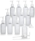 Frasco de vidro JUVITUS Frosted Clear Boston Round 240 mL (pacote com 12)