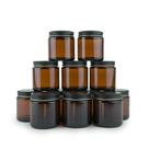 Frasco de vidro Nature Packaged Amber 120mL, 12 pacotes com tampa preta