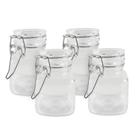Frasco de vidro Super Z Outlet 90 mL com tampa dobradiça, 3,25 polegadas, pacote com 4