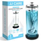 Frasco desinfetante JJ CARE Barber Jar Glass 1250mL com filtro