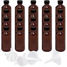 Frasco DIDITIME, pacote com 24 unidades, vidro âmbar de 60 ml com tampas, funil