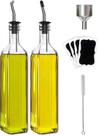 Frasco dispensador de óleo Leaflai Glass 500 mL com despejadores e escova