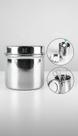 Frasco Inox 8cm p/ Gaze e Algodão - Esterilizável