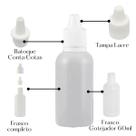 Frasco Plástico De 60ml Conta Gotas 100 Unidades Tampa Lacre