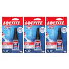 Frasco Super Glue Loctite Liquid Longneck de 10 ml, pacote com 3