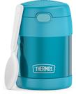 Frasco Térmico Thermos Funtainer 300ml - Aço Inoxidável Azul-Petróleo com Colher