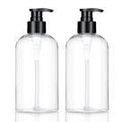 Frascos com bomba KREMORV, kit com 2 unidades, 300 ml, transparentes e recarregáveis