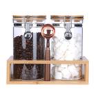 Frascos de armazenamento de vidro KKC Coffee Bean 1200 ml herméticos com colher