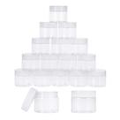 Frascos de armazenamento PH PandaHall 50 ml de plástico transparente 18 unidades com tampas